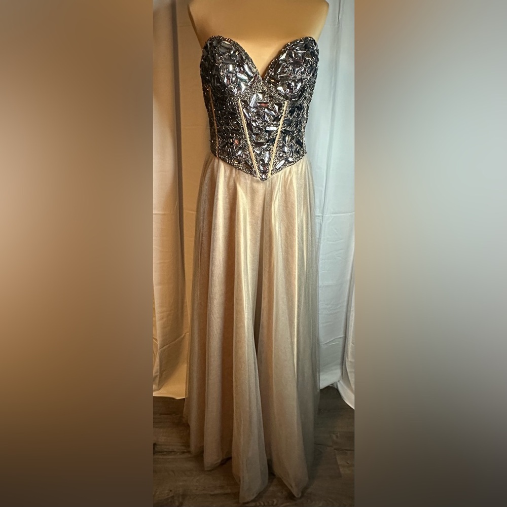 Vintage Y2K Interlude USA Strapless Formal Maxi Dress